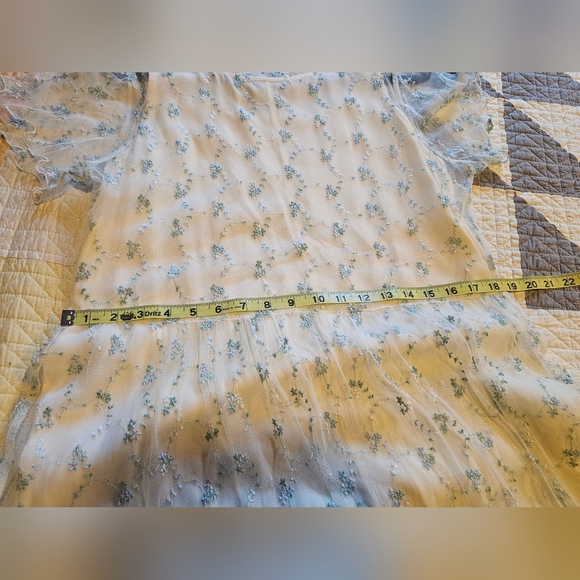 Hopeless Romantic Vintage Dress with Sheer overlay sz M - Picture 9 of 13